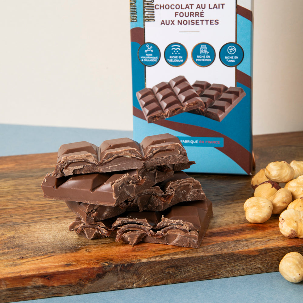 
                      
                        Tablette Chocolat au Lait Cacao Noisette Actifs Beauté
                      
                    