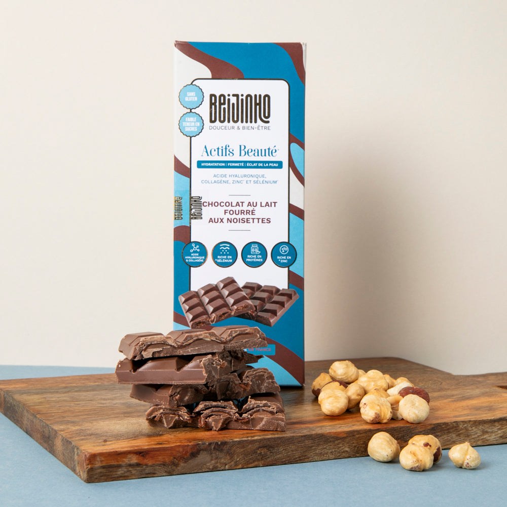 
                      
                        Tablette Chocolat au Lait Cacao Noisette Actifs Beauté
                      
                    